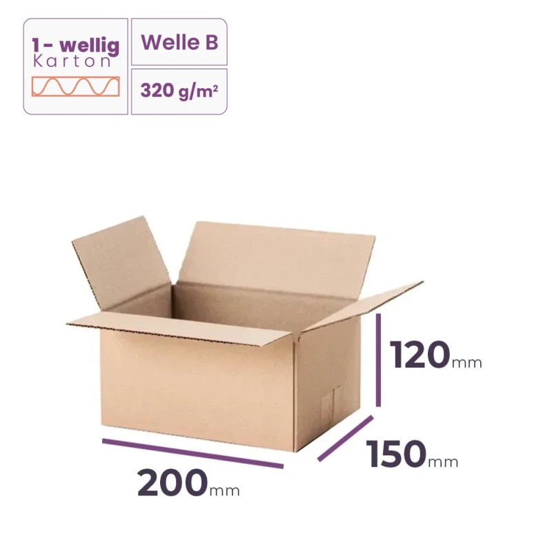 Kleine kartonnen doos 200x150x120 mm | Cartonhub