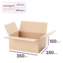 Kartonnen doos 350x250x150 mm 480 g/m² (sterke) | Cartonhub