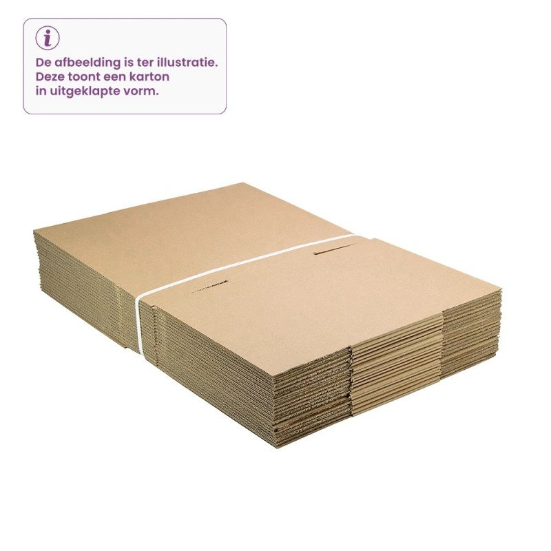 lage kartonnen doos 15 cm hoog