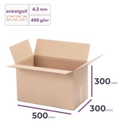 Grote, extra stevige kartonnen doos 500x300x300 mm | Cartonhub