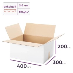 witte vouwdoos 400x300x200 mm
