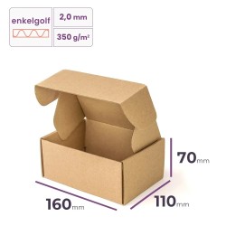 kleine postdoos 160x110x70 mm