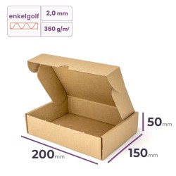 postdoos 200x150x50 mm enkelgolf