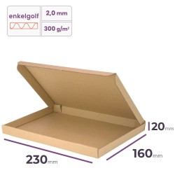 postdoos 230x160x20 mm enkelgolf