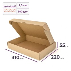 Platte postdoos 310x220x55 mm – kleine stansdoos | Cartonhub
