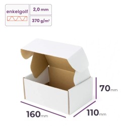 witte postdoos 160x110x70 mm
