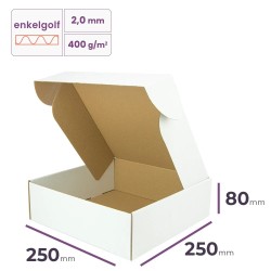 witte postdoos 250x250x80 mm