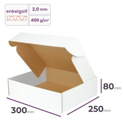 witte postdoos 300x250x80mm