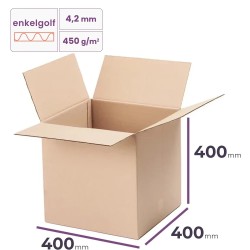 Middelgrote vierkante kartonnen doos 400x400x400 mm (stevige) | Cartonhub