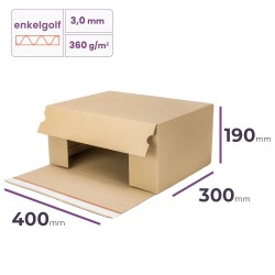 autolock doos met plakstrip 400x300x190 mm