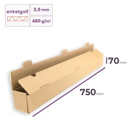kartonnen koker 750x70x70 mm