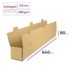 kartonnen koker 64 cm 640x80x80 mm