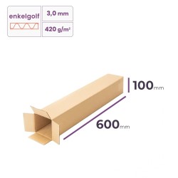 kartonnen koker 100x100x600 mm