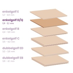 stevige kartonnen doos 15 cm voor kleding