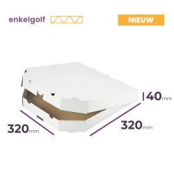 pizzadoos 32 stukken wit 320x320x40 mm - B/360