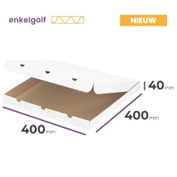 pizzadoos 40 recht wit 400x400x40 mm - B/360