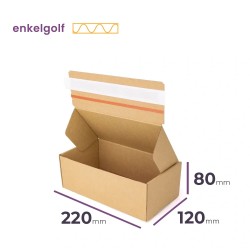 Stansdoos met zelfklevende sluiting 220x120x80 mm
