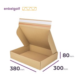 Stansdoos met zelfklevende sluiting 380x300x80 mm