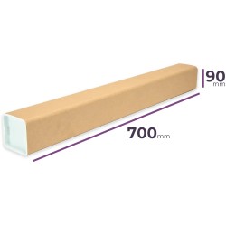 Kartonnen koker met kunststof doppen 90x90x700 mm | Cartonhub